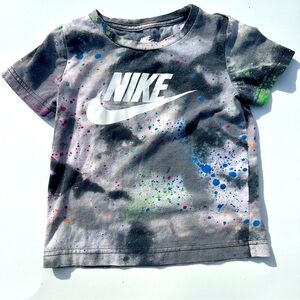 Nike Kids Splatter Print T-Shirt - Gray